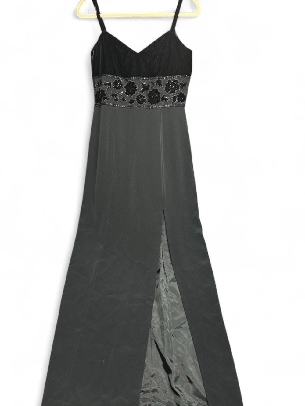 Vintage Oleg Cassini Slip Dress black velvet special occasion cocktail wedding